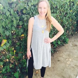 Grey Tulip Back Tunic Dress